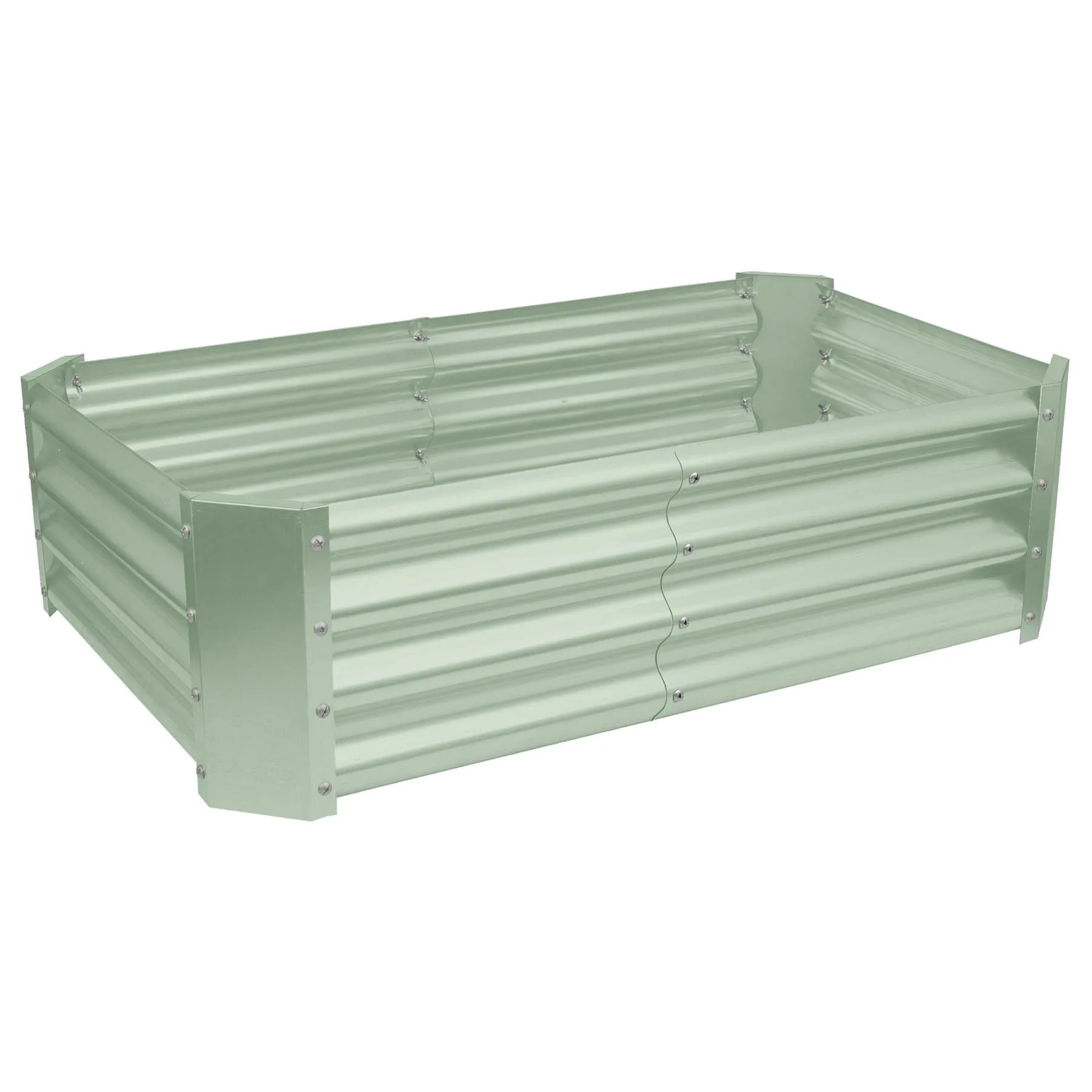 120cm x 60cm Rectangle Galvanised Steel Raised Garden Bed - By Harbour Housewares