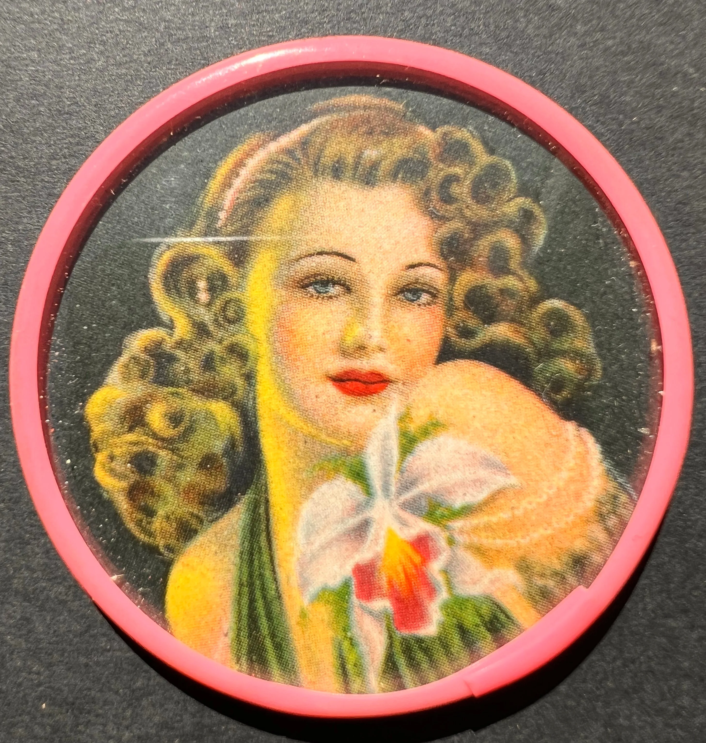 1940s Glamour Handbag Mirror - 6cm wide