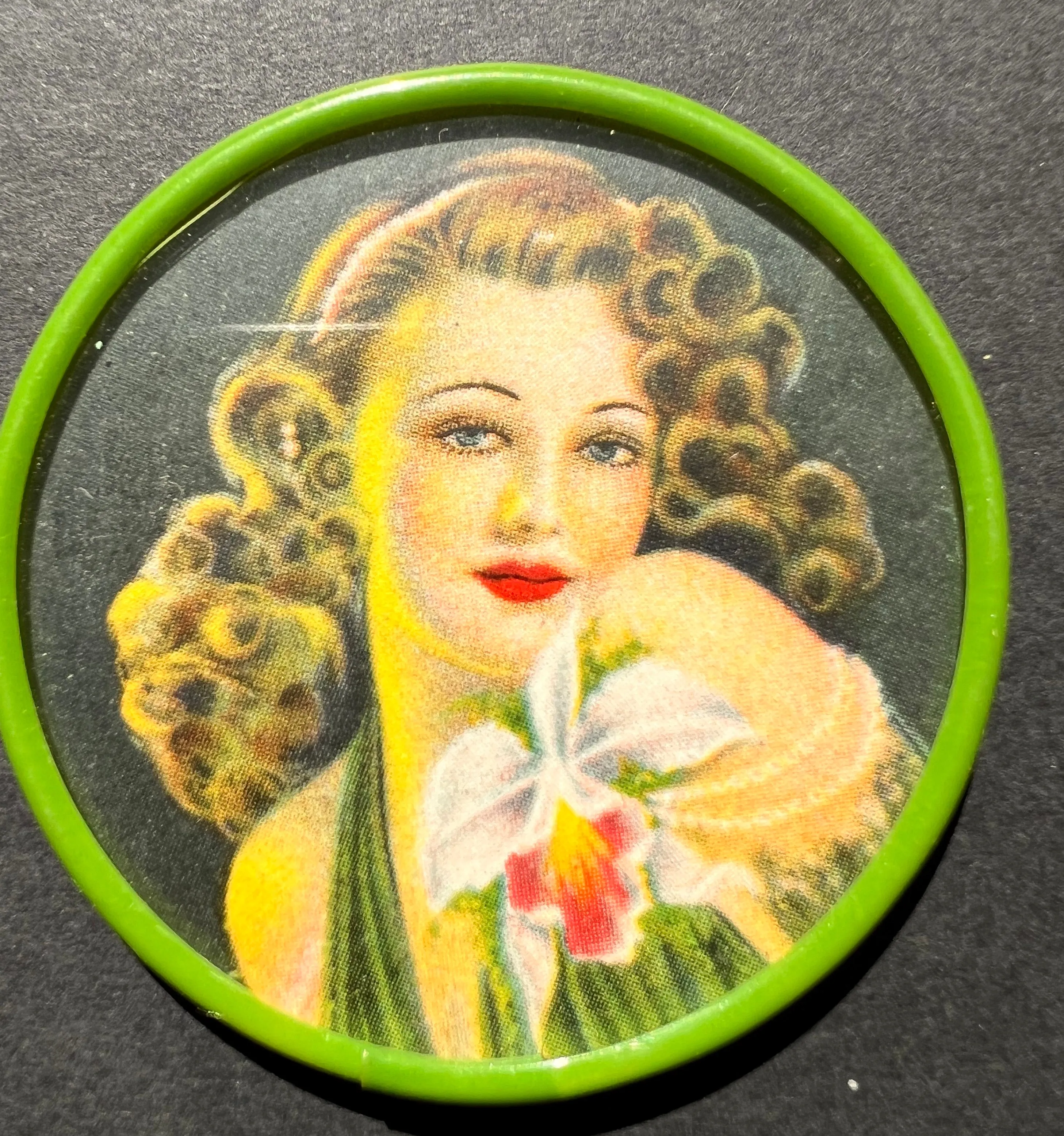 1940s Glamour Handbag Mirror - 6cm wide