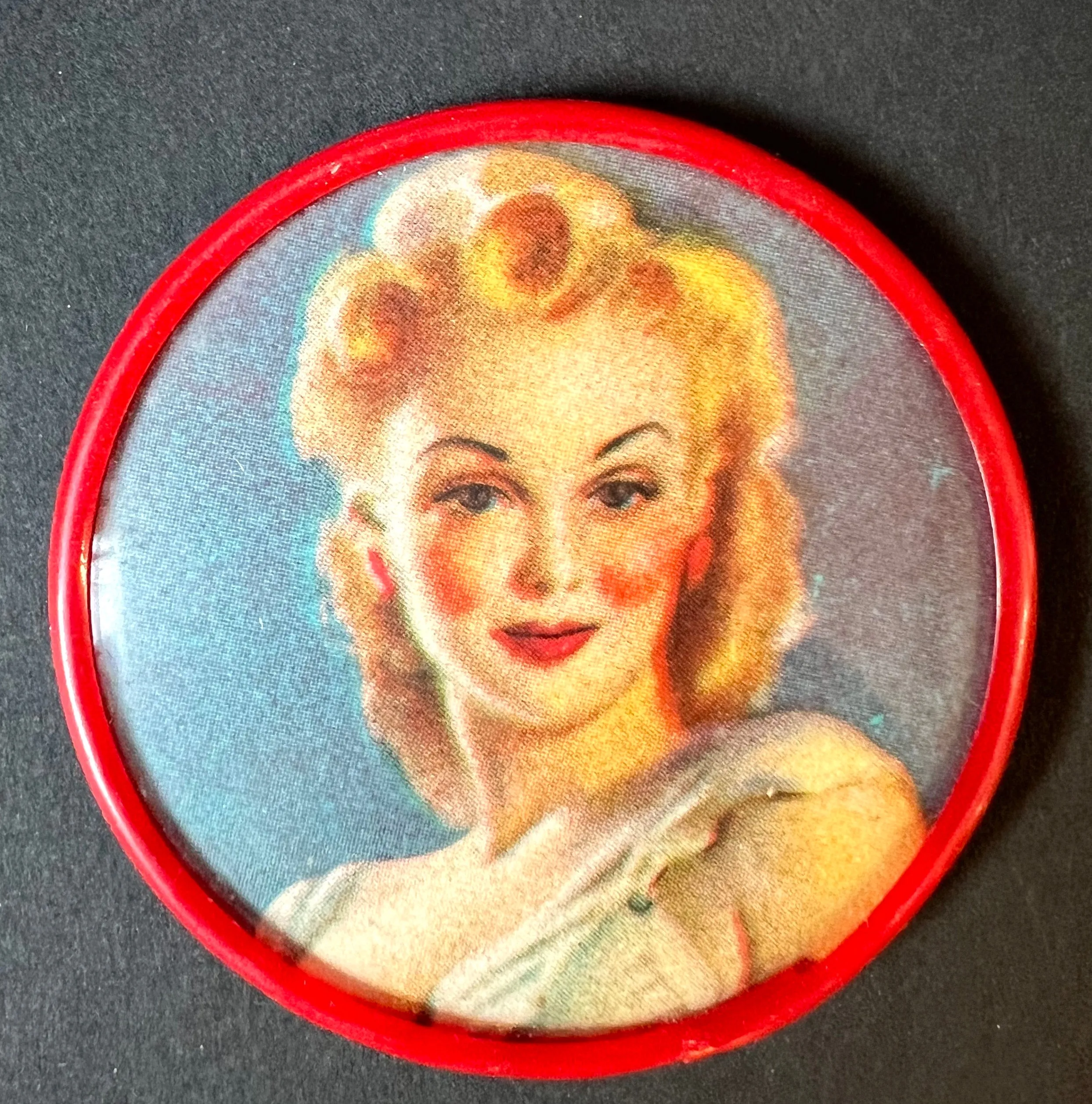 1940s Glamour Handbag Mirror - 6cm wide