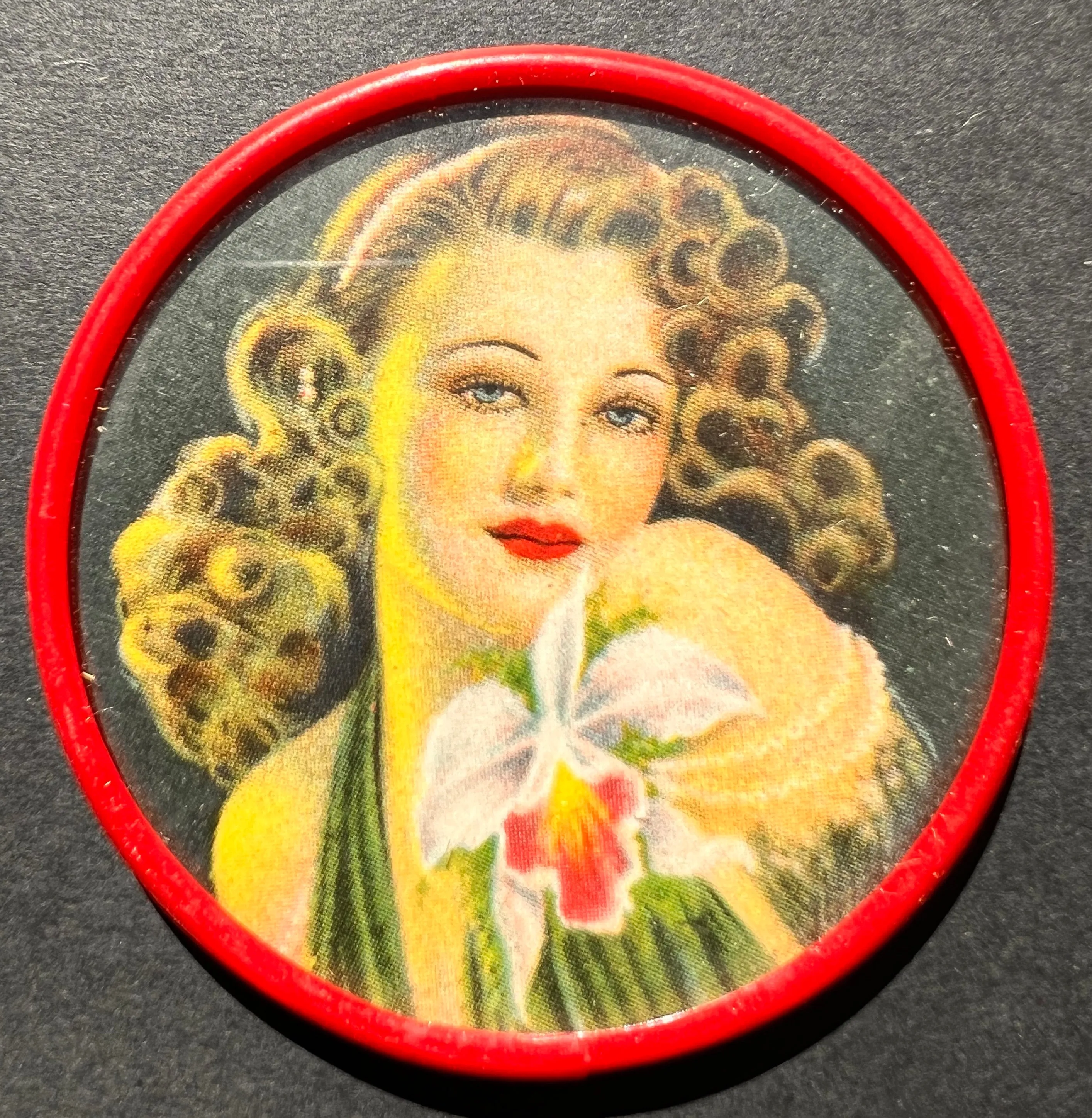 1940s Glamour Handbag Mirror - 6cm wide