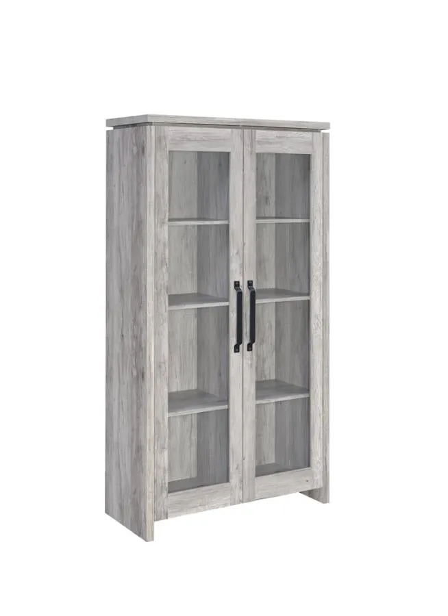 2-door Tall Cabinet Grey Driftwood