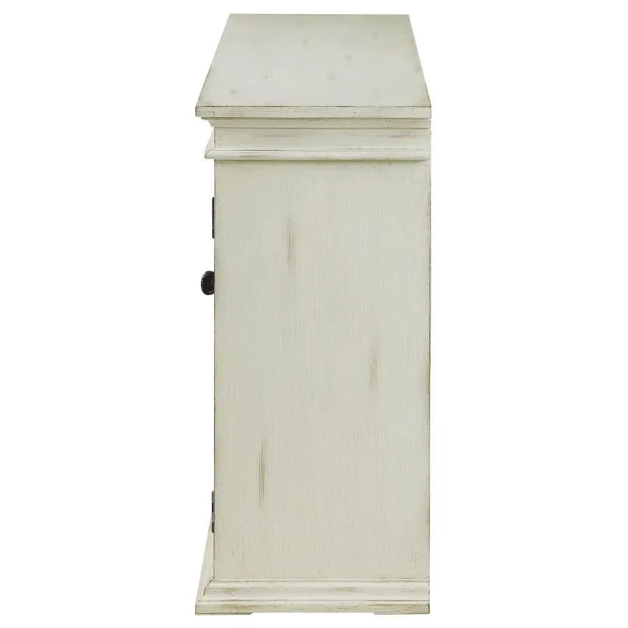 4-door Accent Cabinet with Adjustable Shelves White