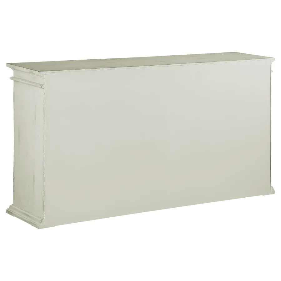 4-door Accent Cabinet with Adjustable Shelves White