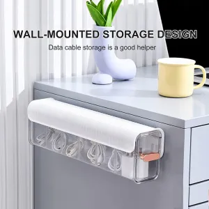 6 Cell Clear Wall Mounted Storage Box, Hole Free Multifunctional Storage Box, Indoor Wall Mounted Drawer Organizer for Clothes