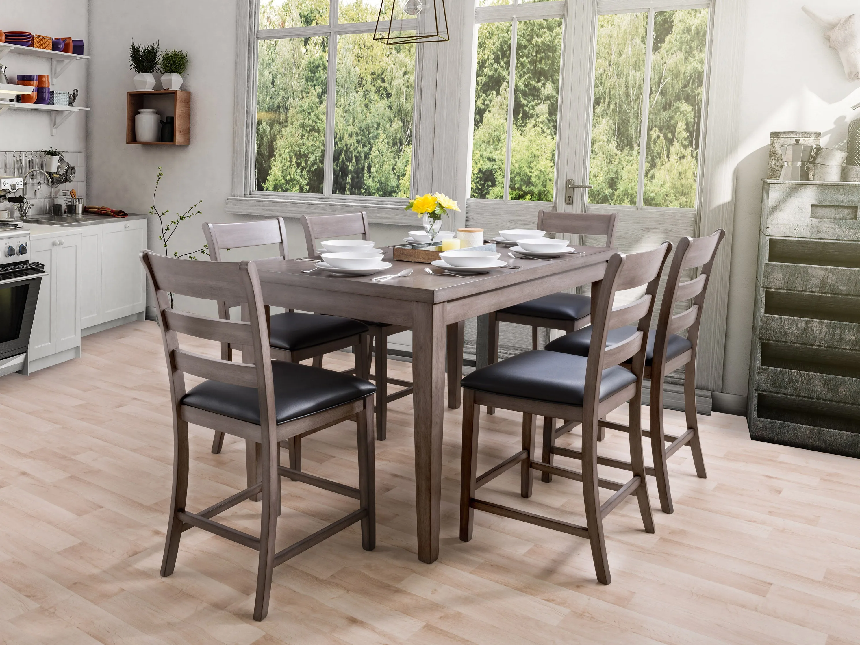 7 Piece Counter Height Dining Set