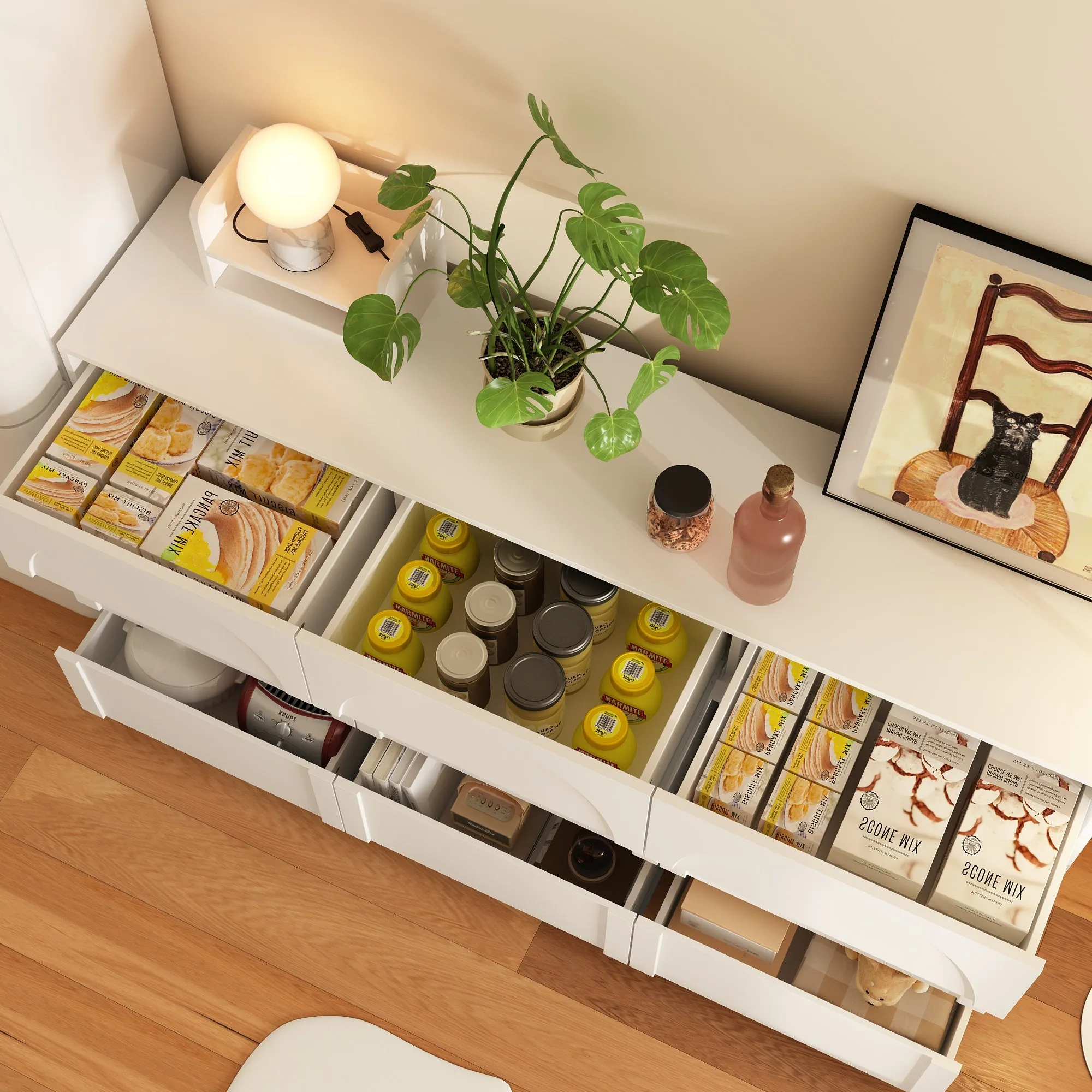 9-Drawer Sideboard With Elegent Design