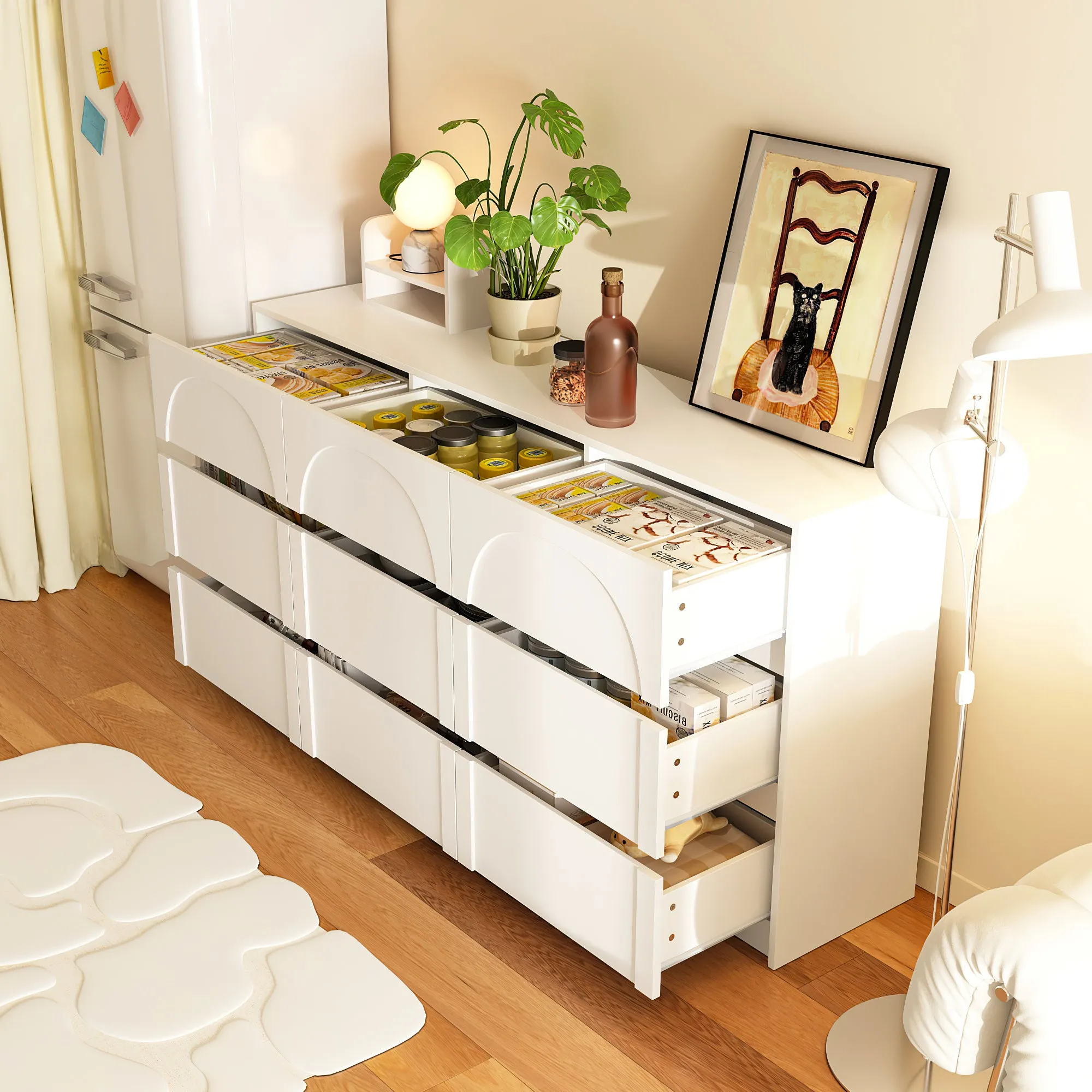 9-Drawer Sideboard With Elegent Design