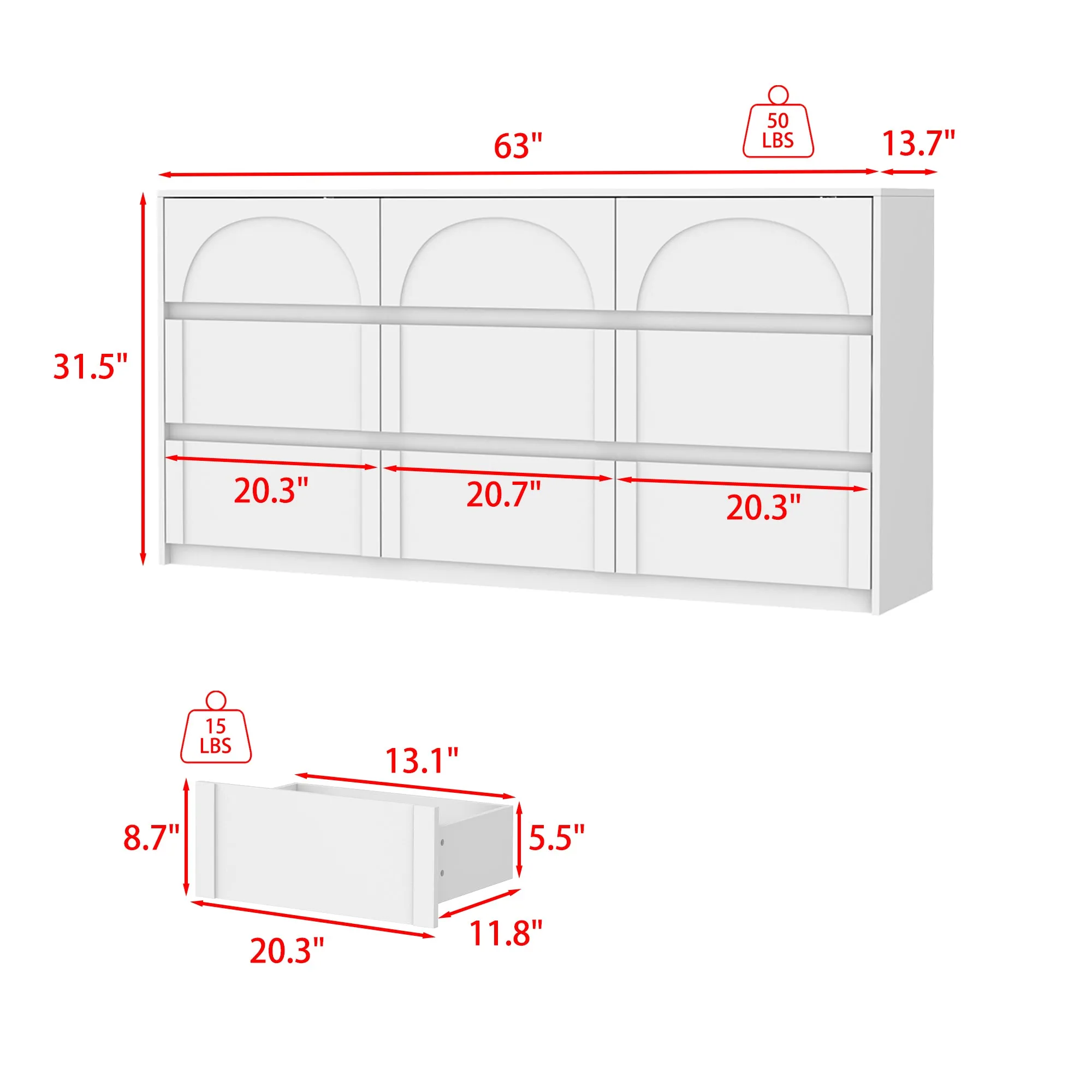 9-Drawer Sideboard With Elegent Design