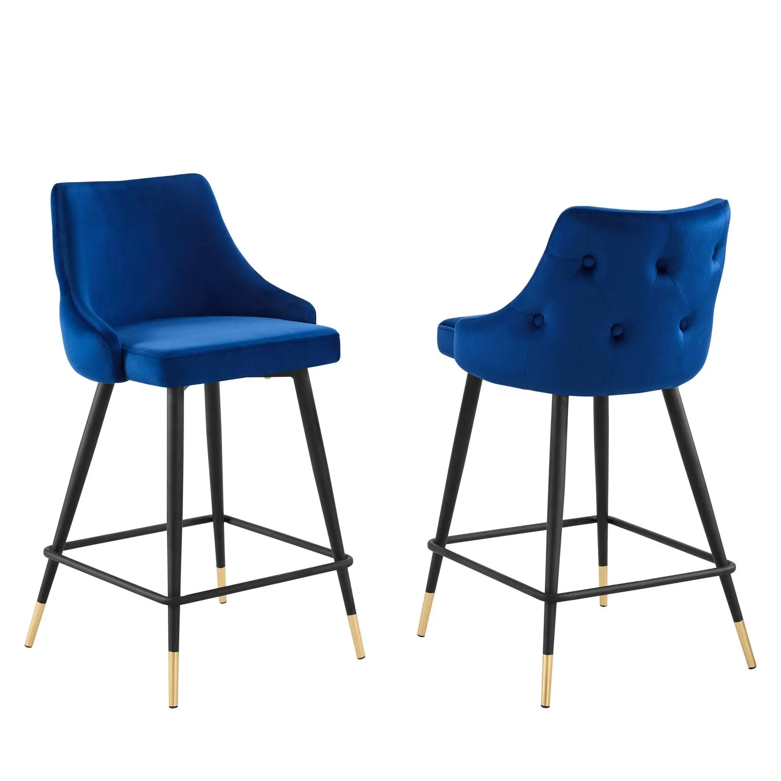 Adorn Performance Velvet Counter Stool Set of 2