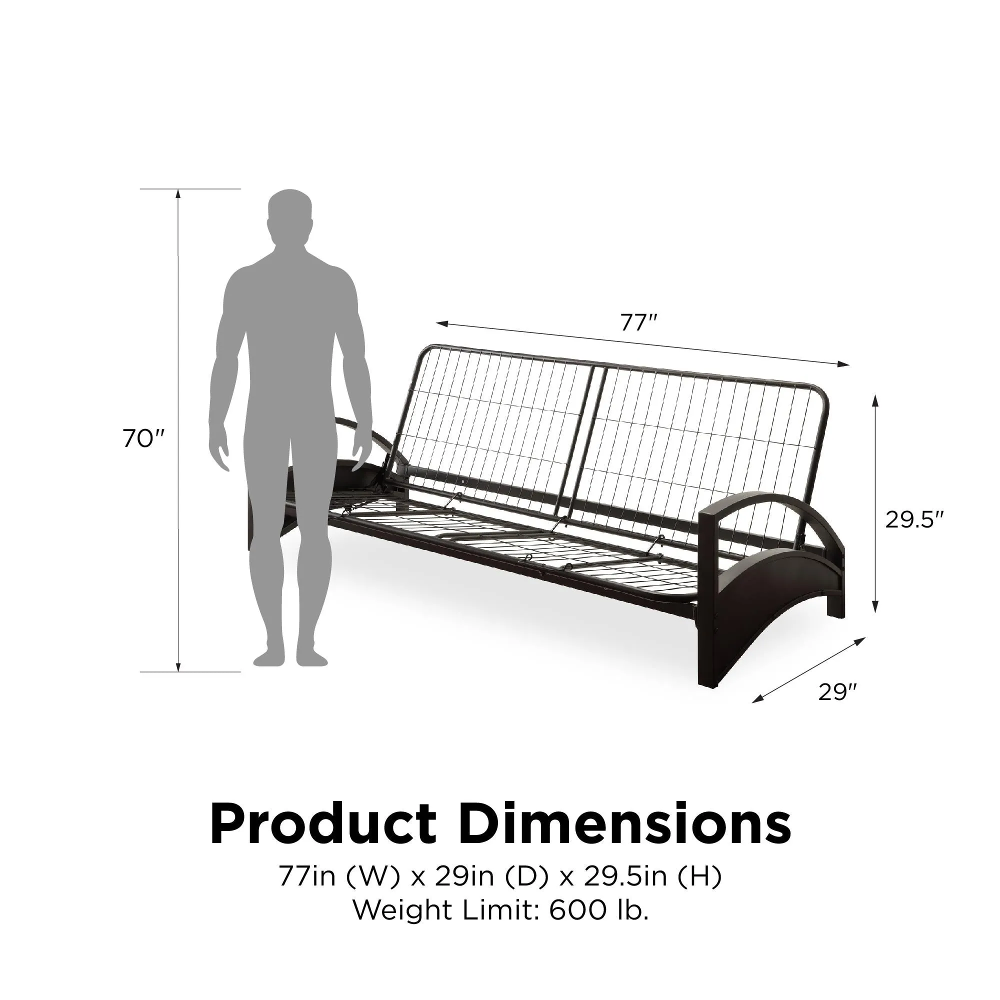 Alessa Metal Futon Frame