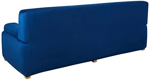 Amazon Brand - Solimo Polyester Spandex Stretchable Sofa Slipcover (3 Seater, Blue)