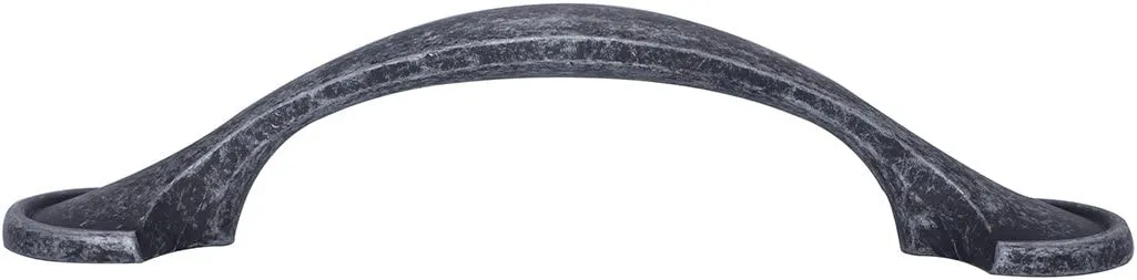 AmazonBasics Rounded Foot Cabinet Handle 4.63in Length 3in Hole Center) Antique Silver 10Pack