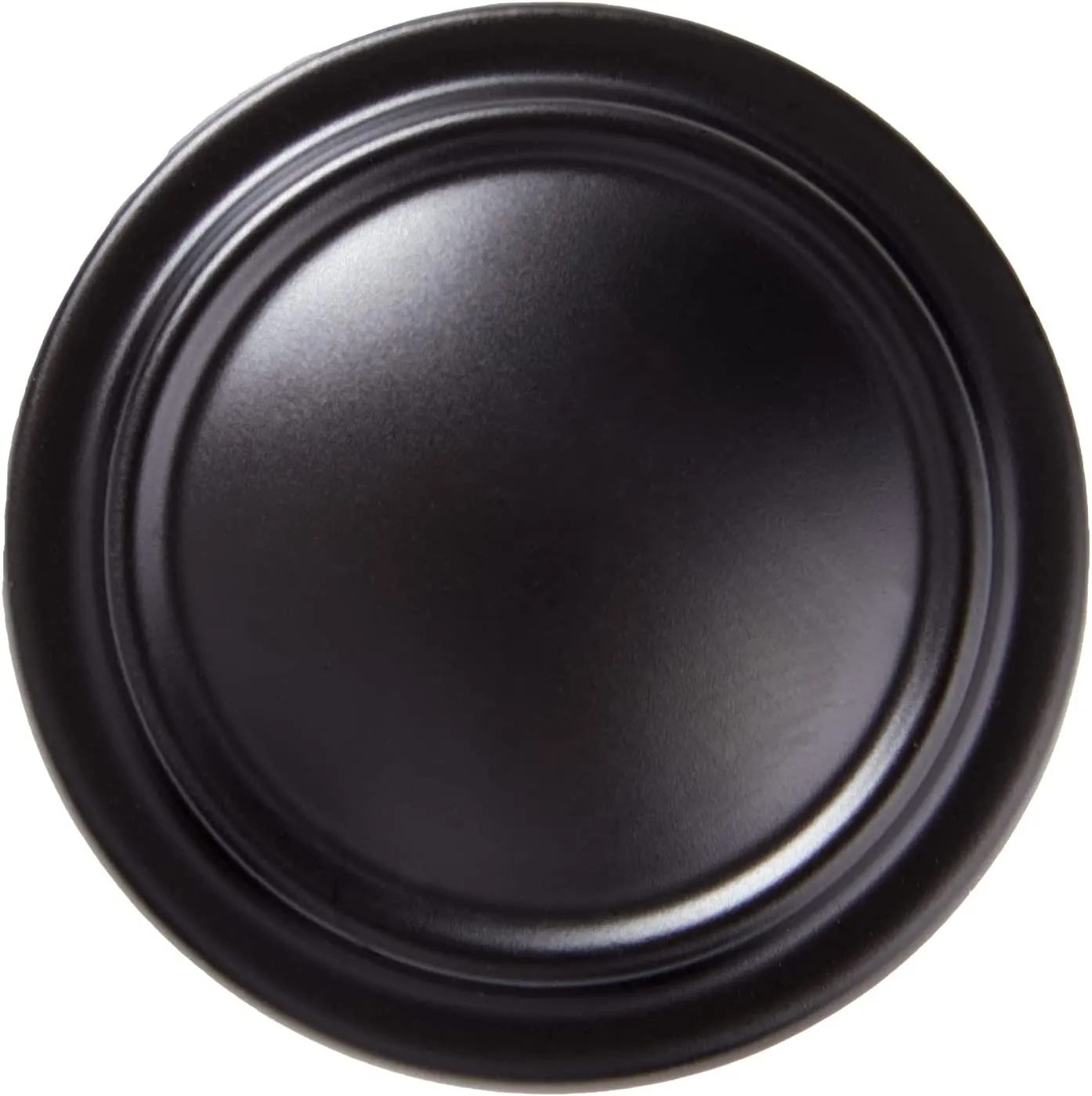 AmazonBasics Straight Top Ring Cabinet Knob 1.25IN Diameter Flat Black 10Pack