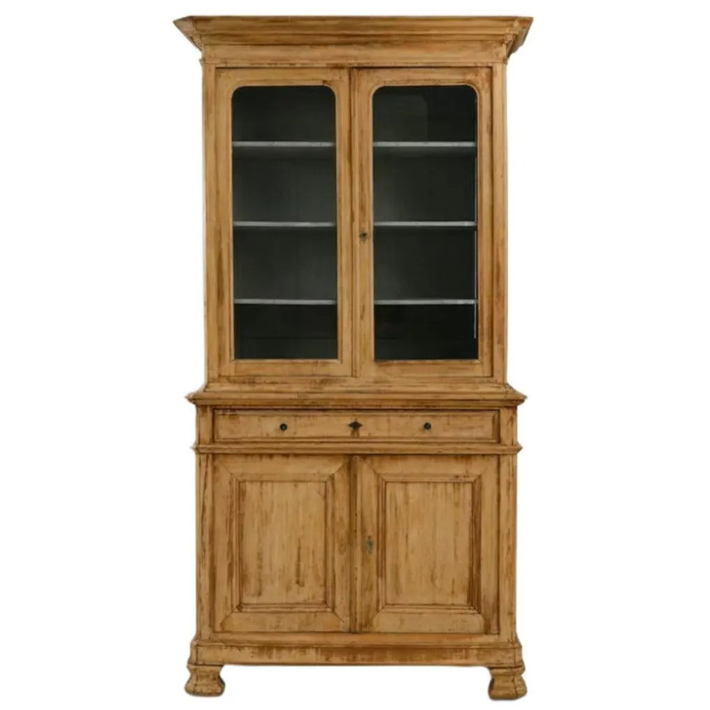 Antique French Gold Wood Cabinet, Circa 1870