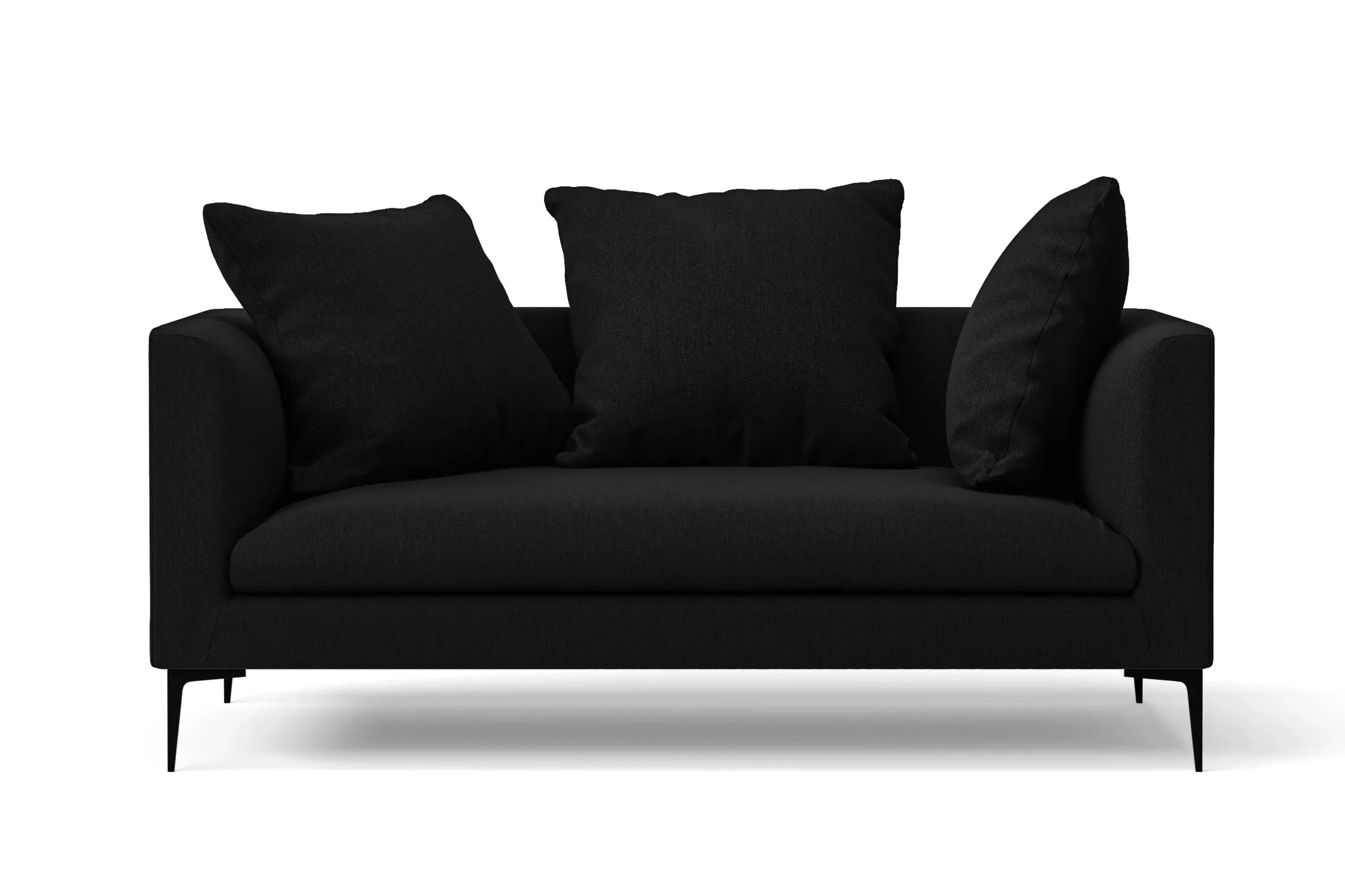 Aprilia 2 Seater Sofa Black Linen Fabric