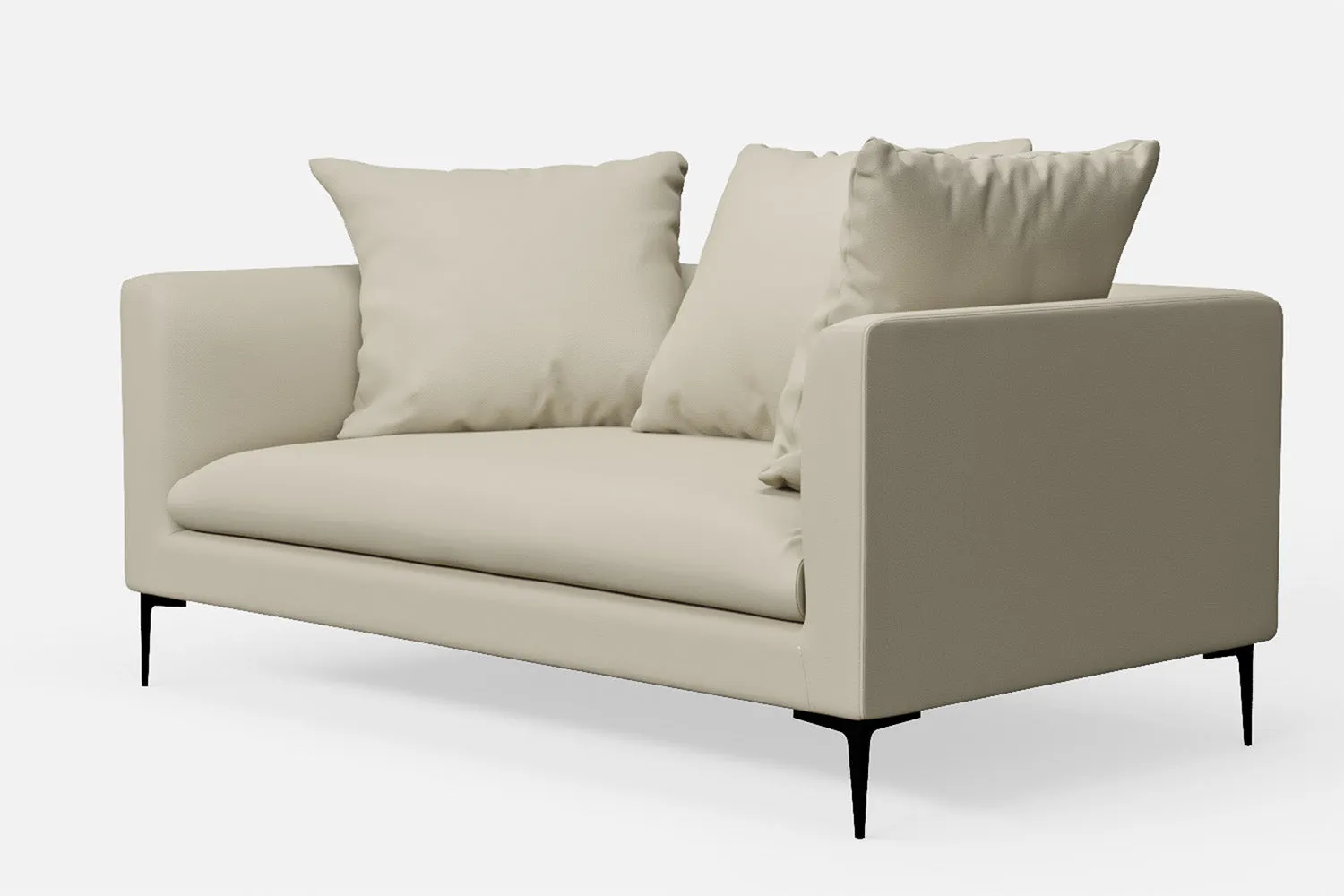 Aprilia 2 Seater Sofa Cream Leather