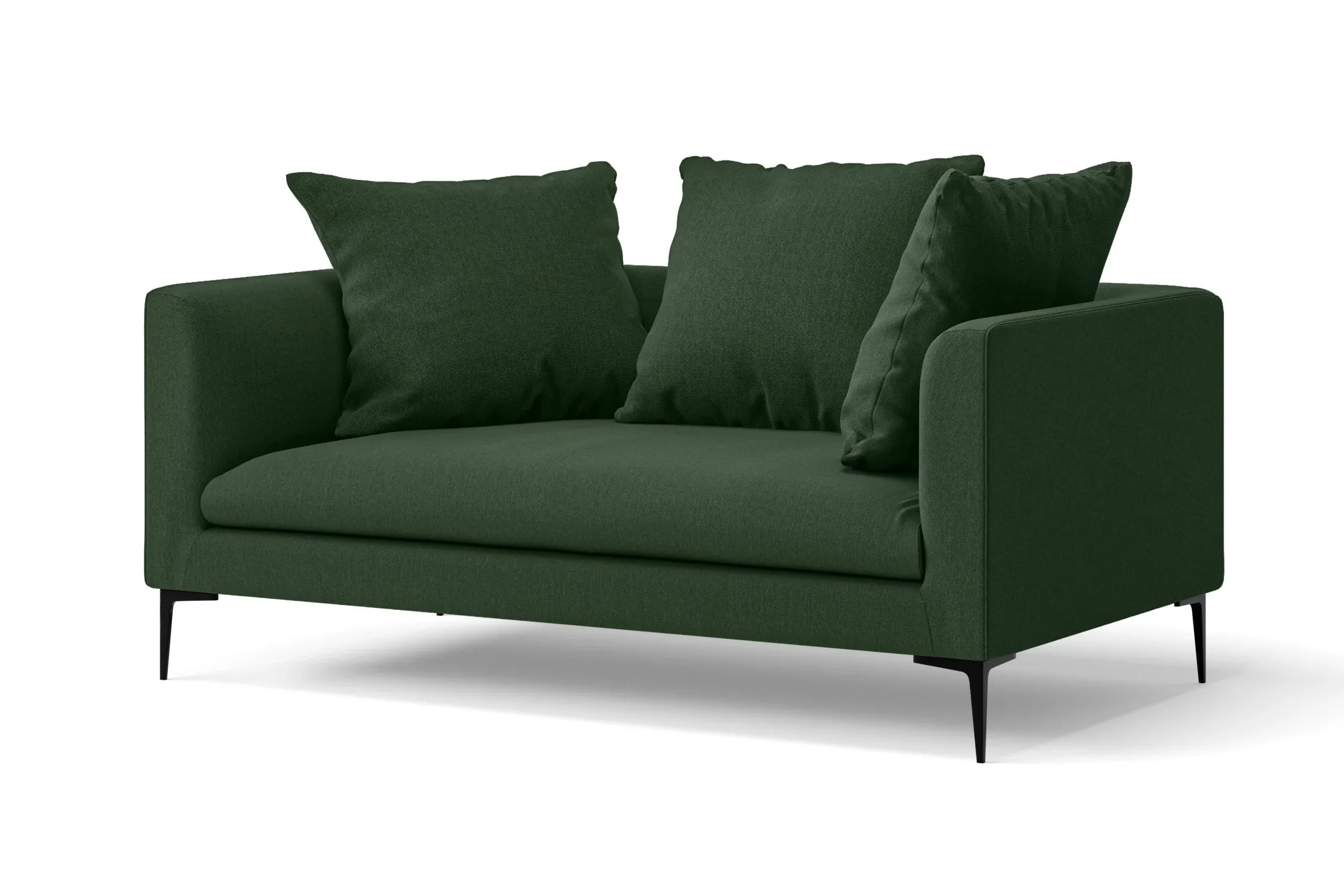 Aprilia 2 Seater Sofa Forest Green Linen Fabric