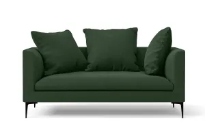 Aprilia 2 Seater Sofa Forest Green Linen Fabric