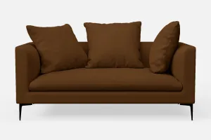 Aprilia 2 Seater Sofa Walnut Brown Leather