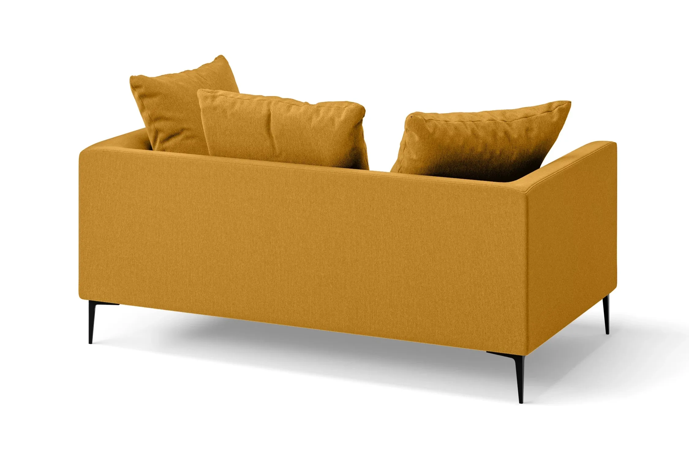 Aprilia 2 Seater Sofa Yellow Linen Fabric