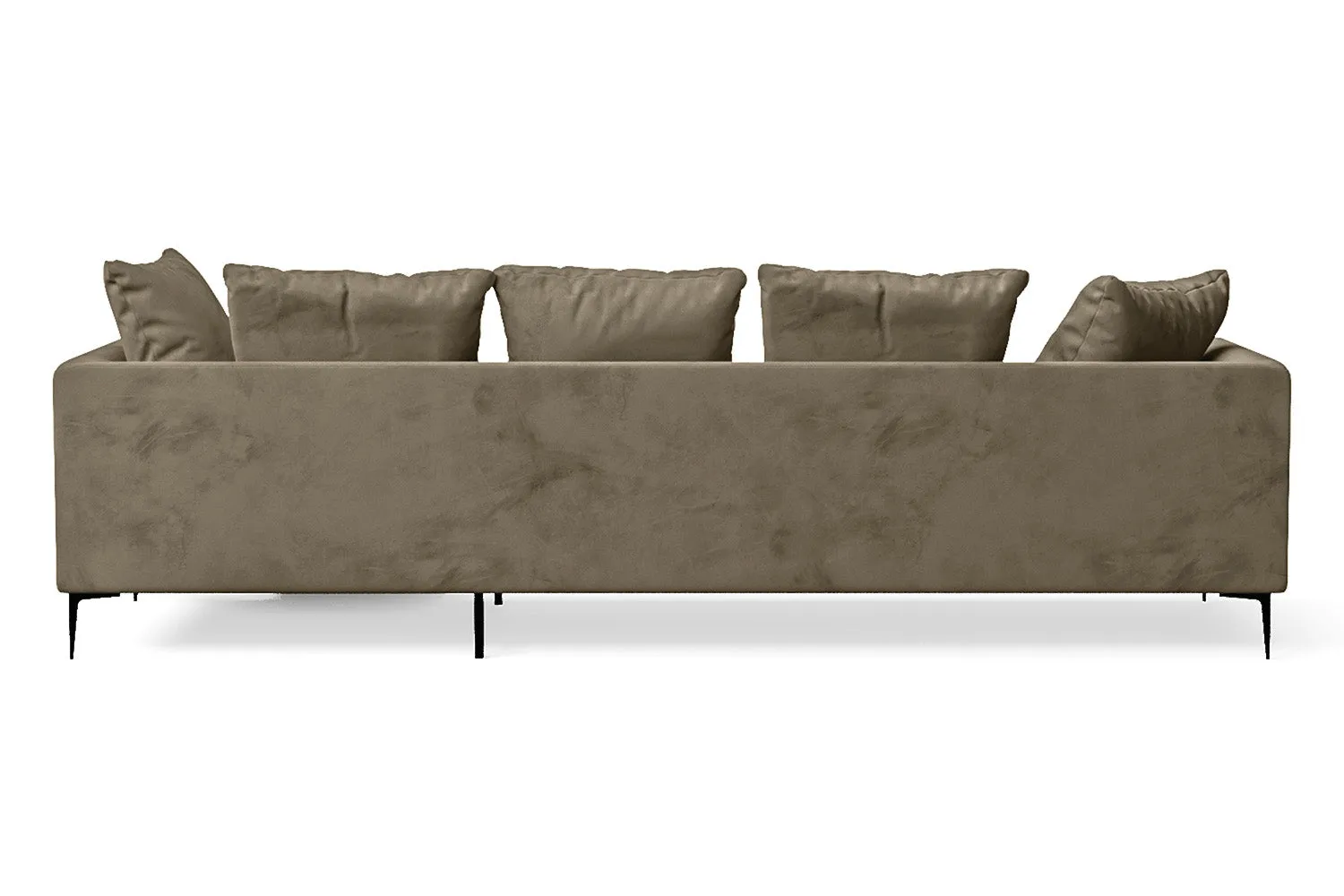 Aprilia 3 Seater Right Hand Facing Chaise Lounge Corner Sofa Sand Velvet