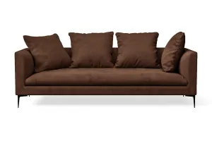 Aprilia 3 Seater Sofa Coffee Brown Velvet