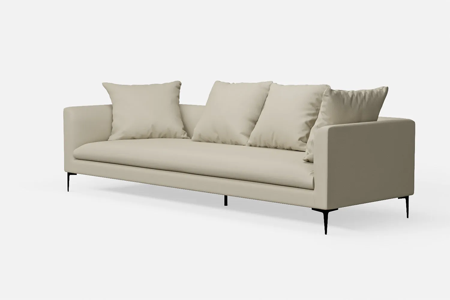 Aprilia 4 Seater Sofa Cream Leather