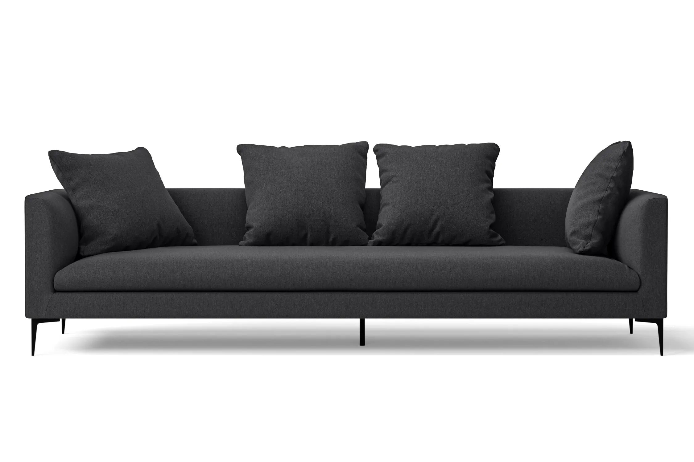 Aprilia 4 Seater Sofa Dark Grey Linen Fabric