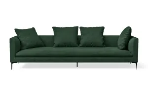 Aprilia 4 Seater Sofa Green Velvet