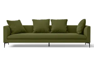 Aprilia 4 Seater Sofa Olive Linen Fabric