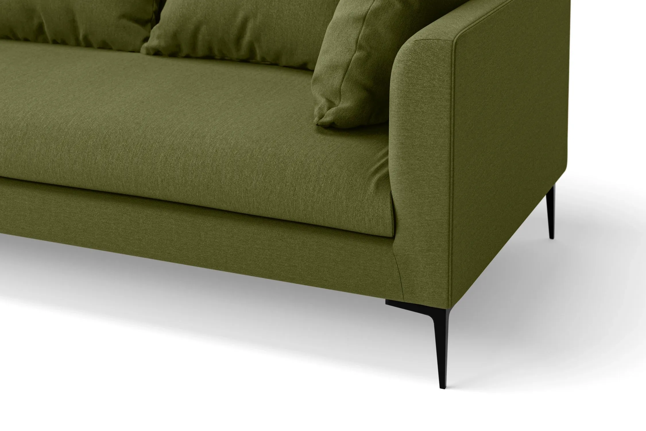 Aprilia 4 Seater Sofa Olive Linen Fabric