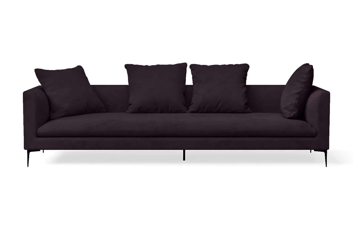 Aprilia 4 Seater Sofa Purple Velvet