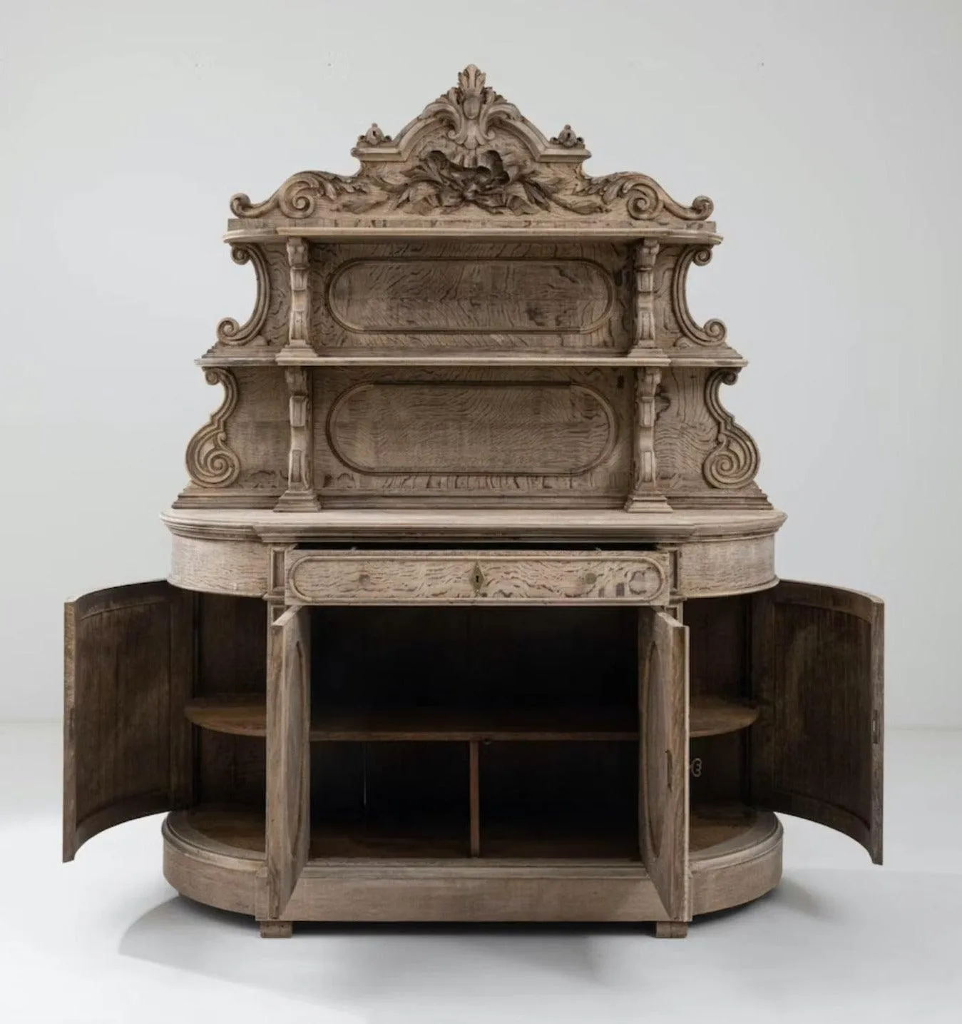 Arched French Antique Buffet Hutch, Circa 1850