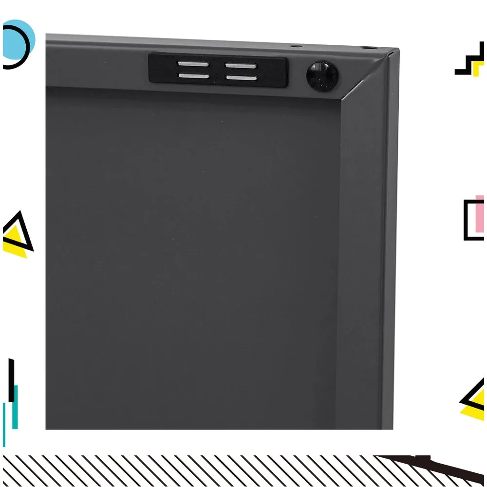 ArtissIn Buffet Sideboard Locker Metal Storage Cabinet - BASE Charcoal