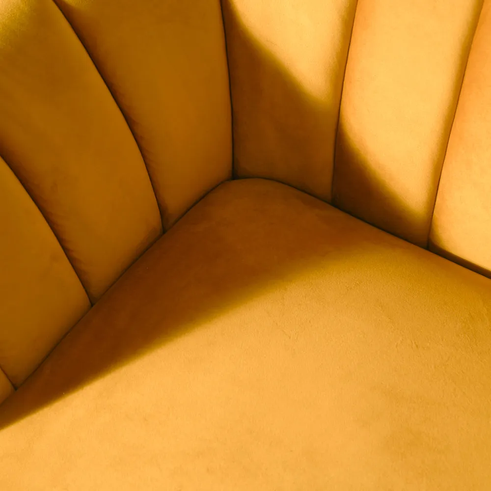 AUDREY - Mustard Velvet Sofa