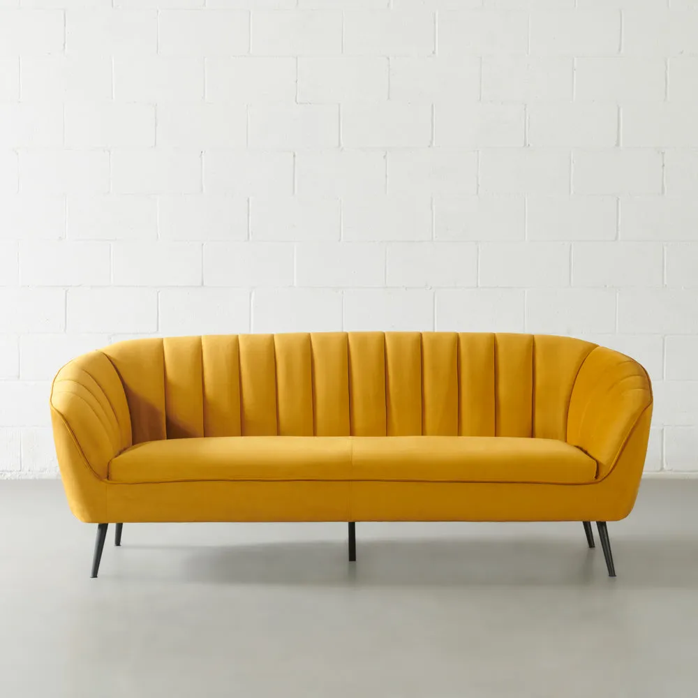 AUDREY - Mustard Velvet Sofa