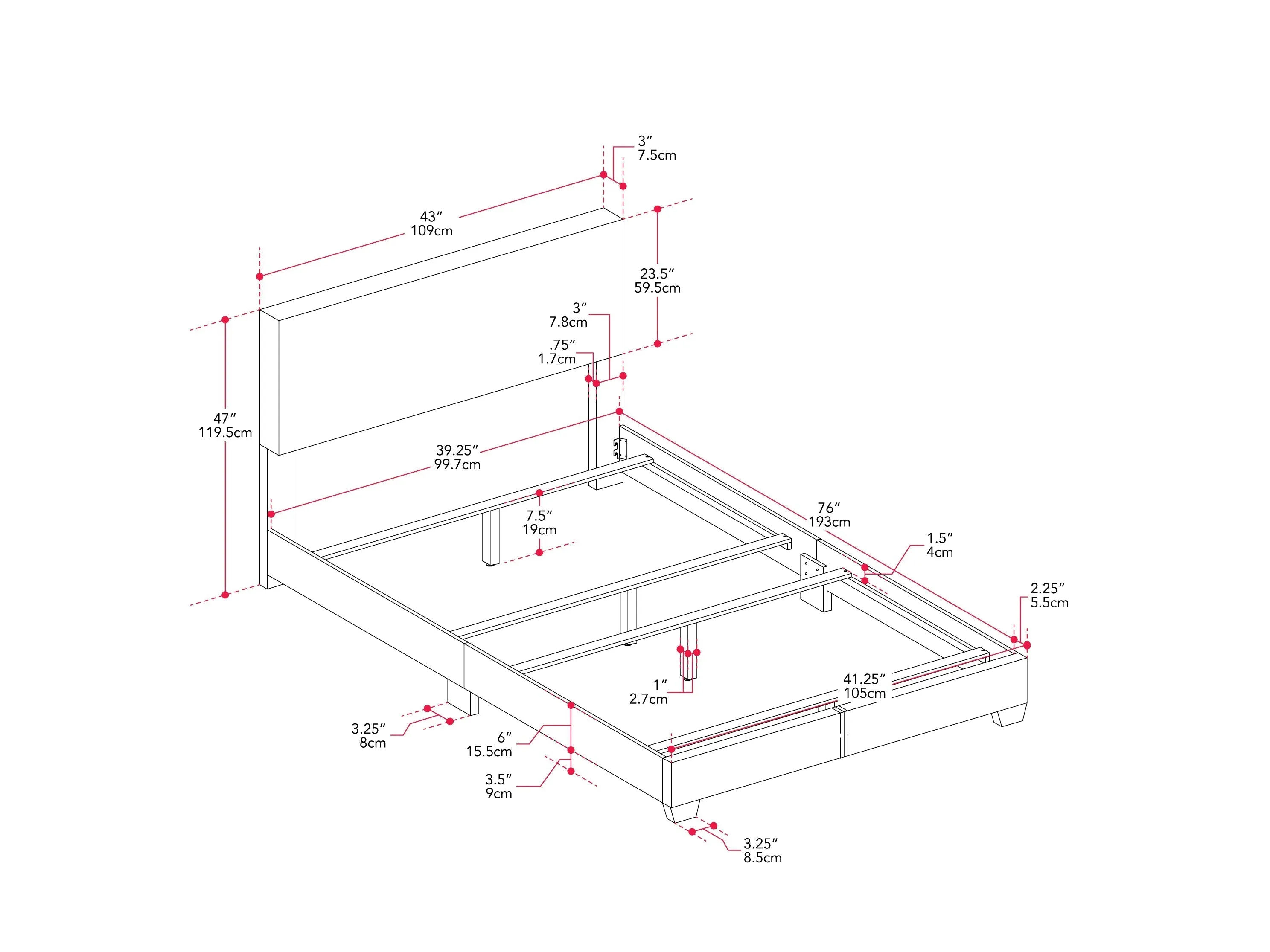 Beige Modern Twin/Single Bed