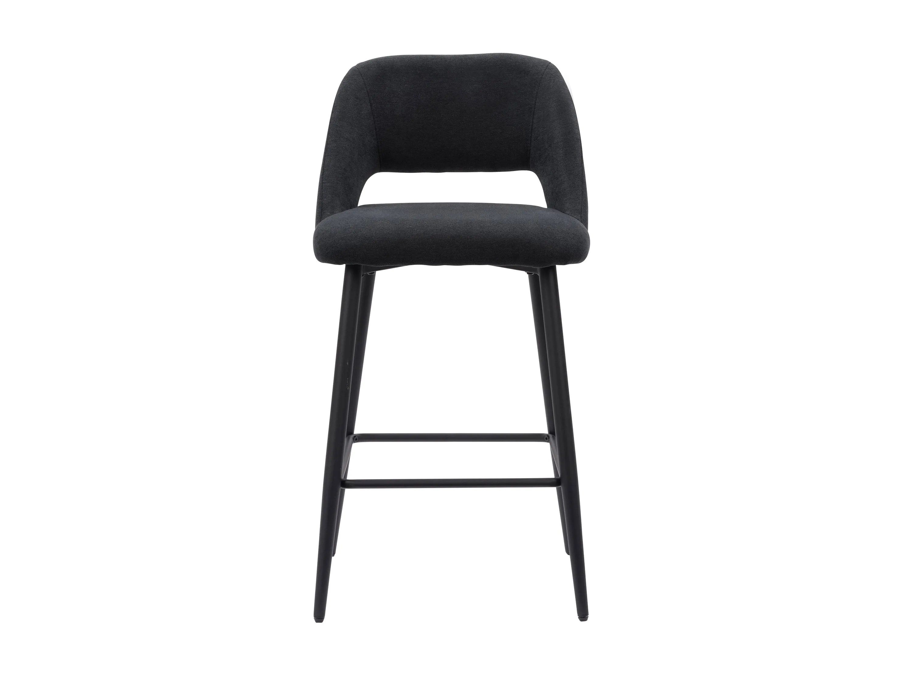 Black Velvet Bar Stools, Set of 2