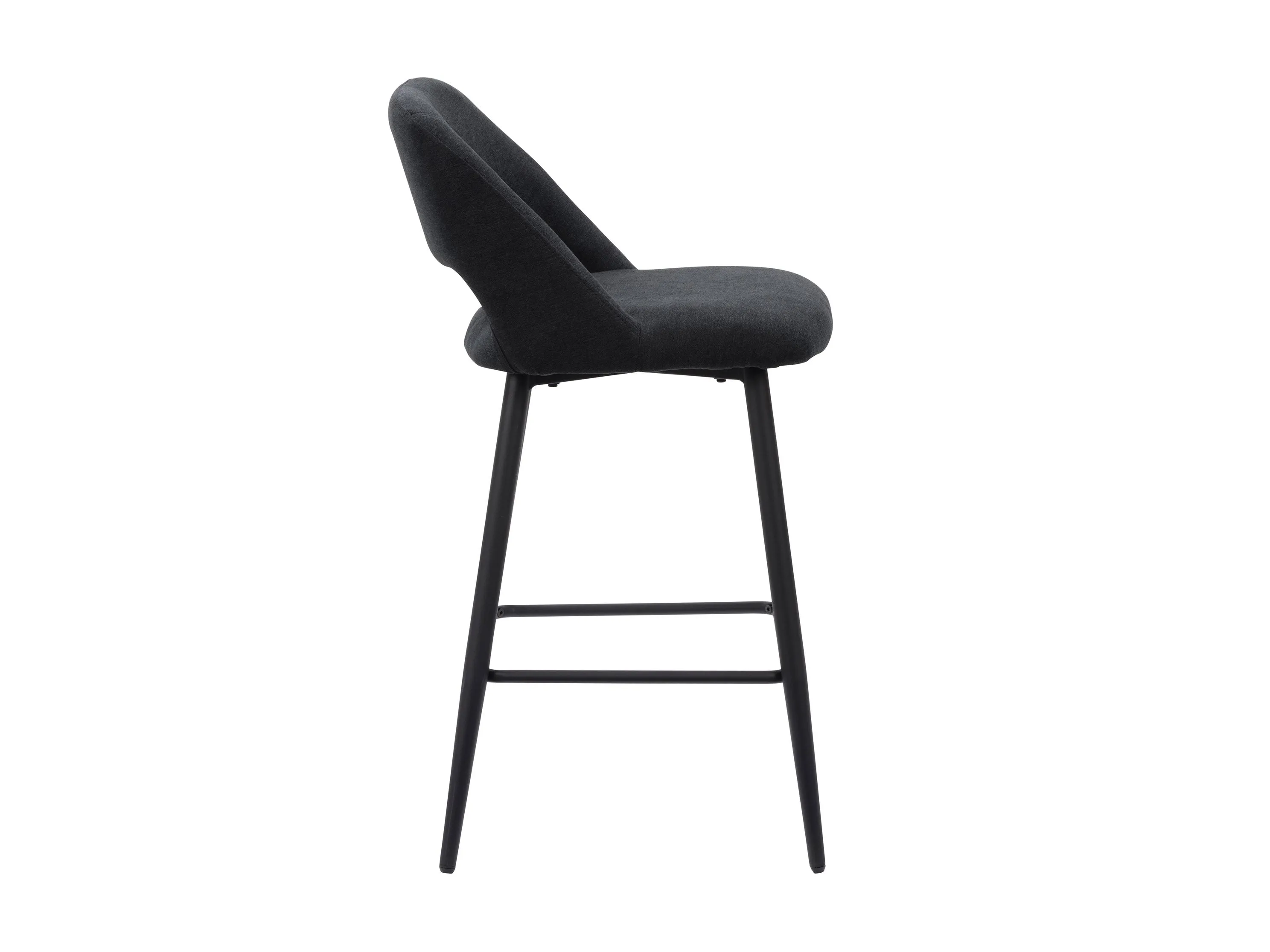 Black Velvet Bar Stools, Set of 2