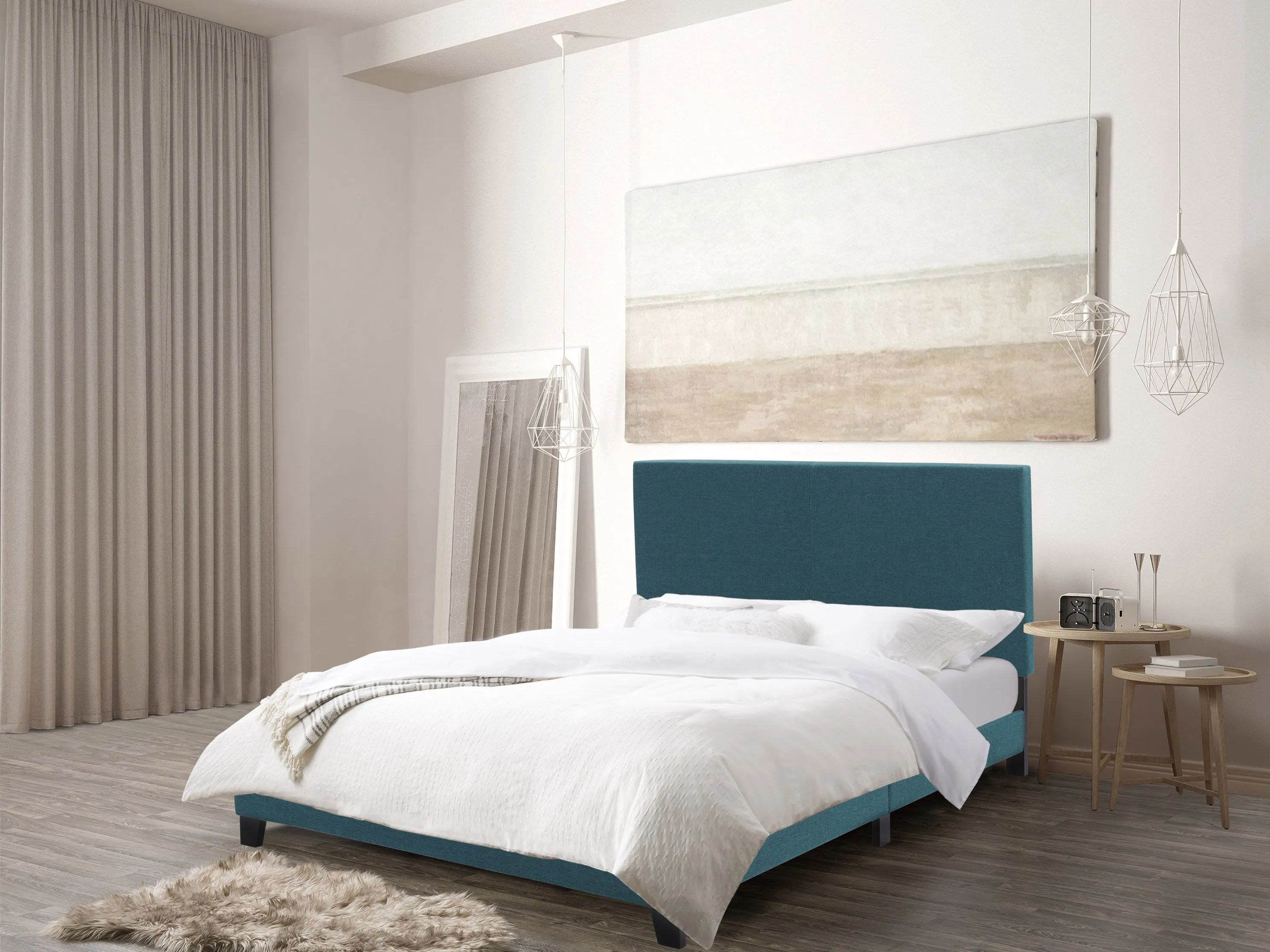 Blue Contemporary Double/Full Bed