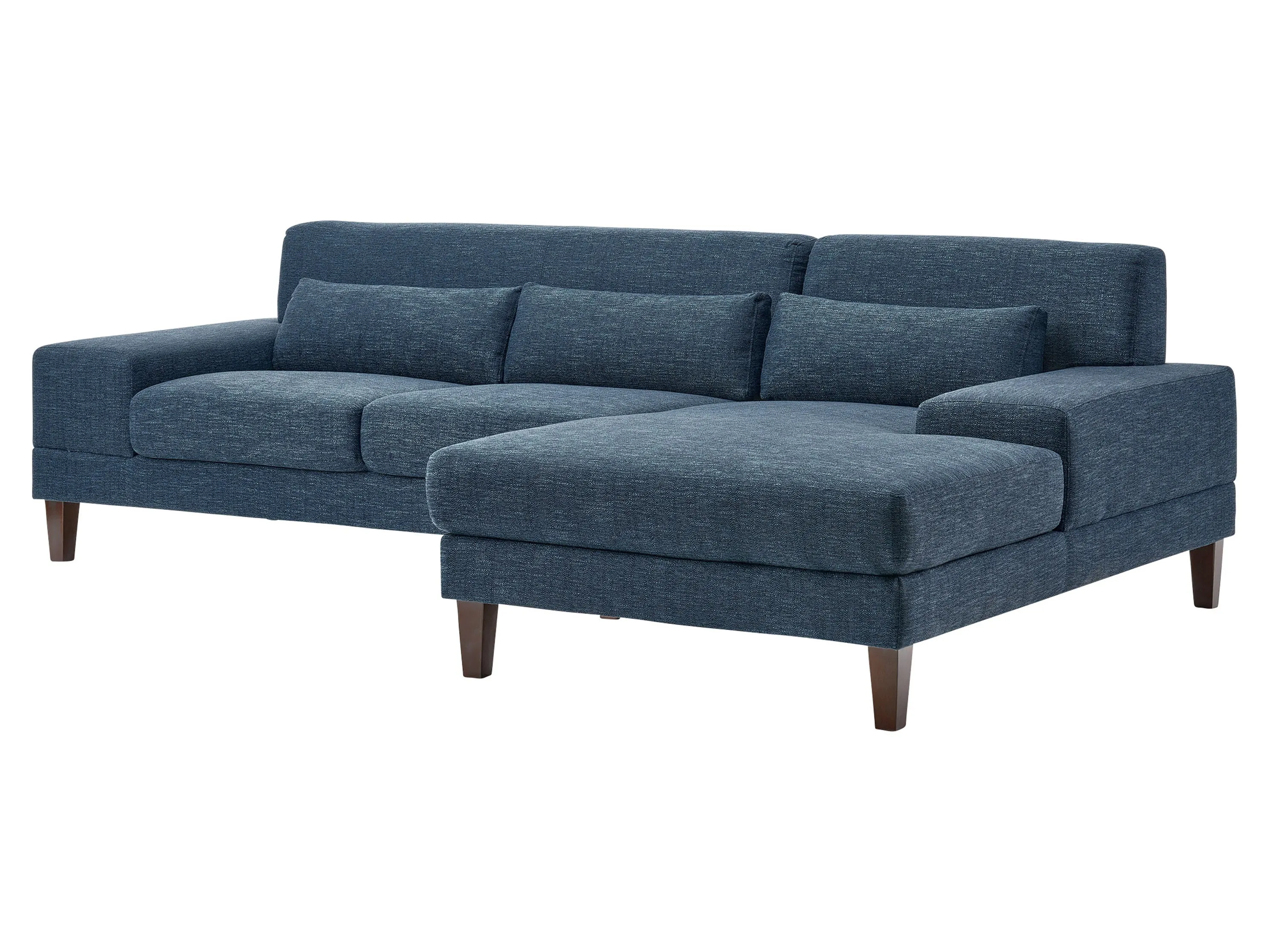 Blue Modern Right Facing Sectional Sofa