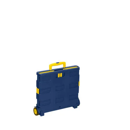 Blue/Yellow Folding Utility Cart with Handle