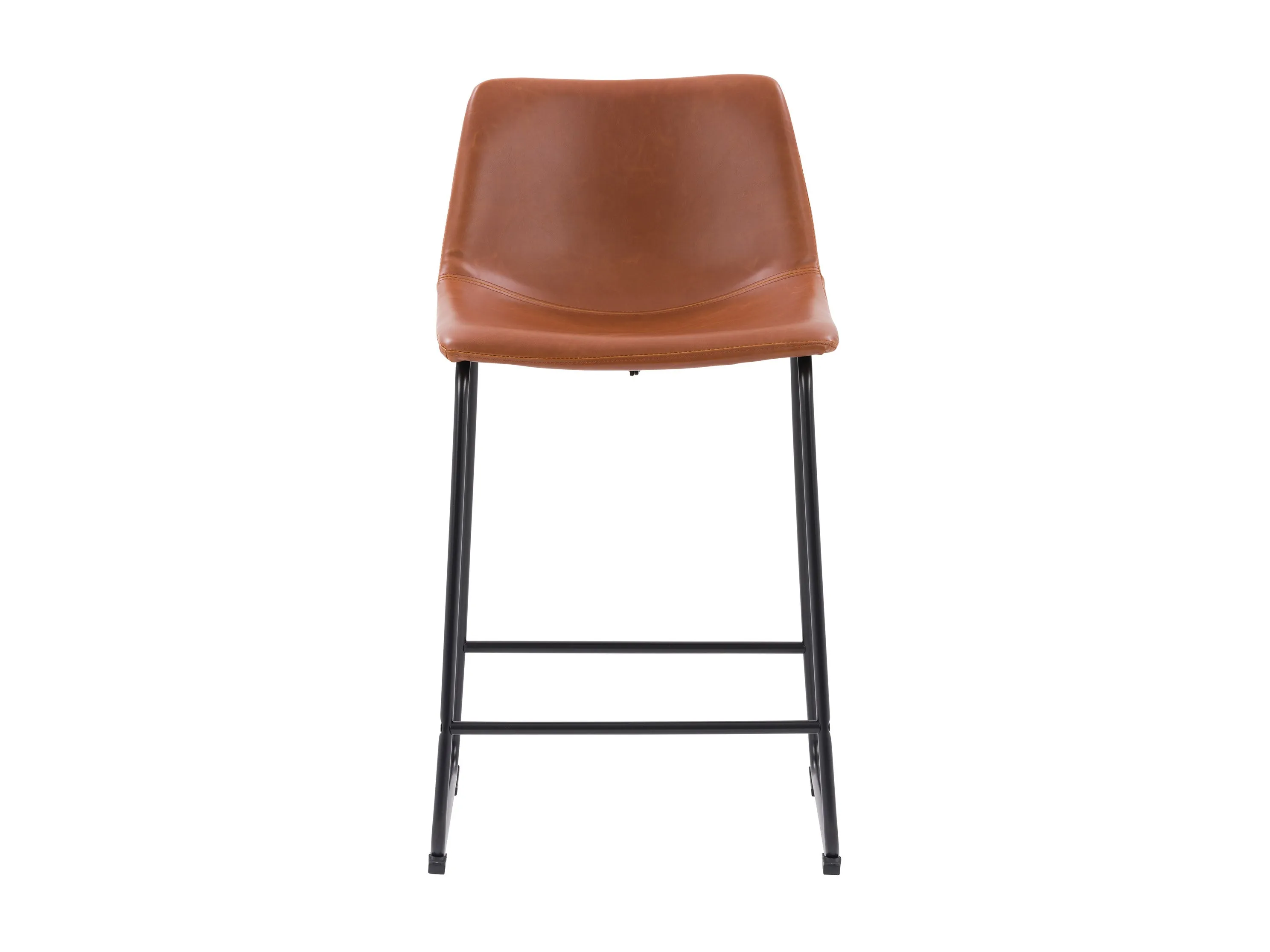 Brown Metal Bar Stools, Set of 2