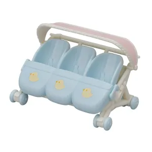 Calico Critters triplets stroller