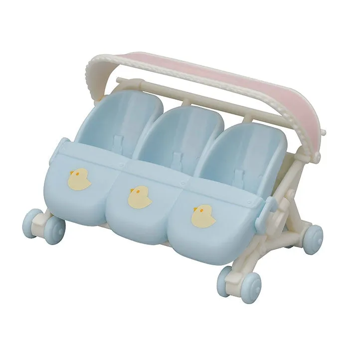 Calico Critters triplets stroller