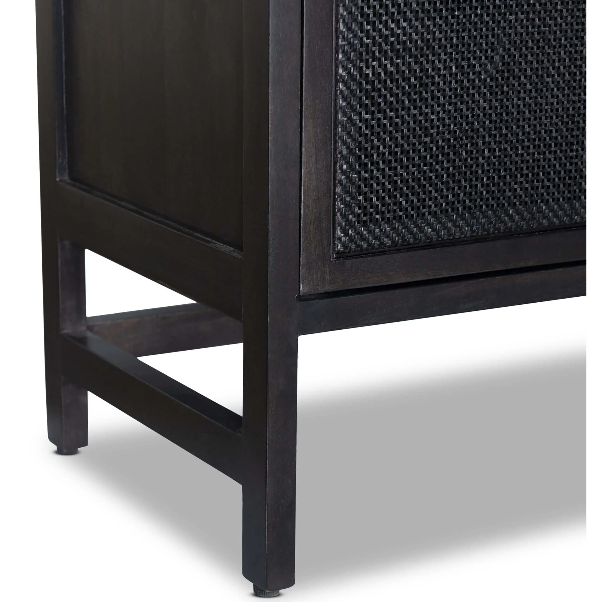 Caprice 72" Sideboard, Black Wash w/Black Cane