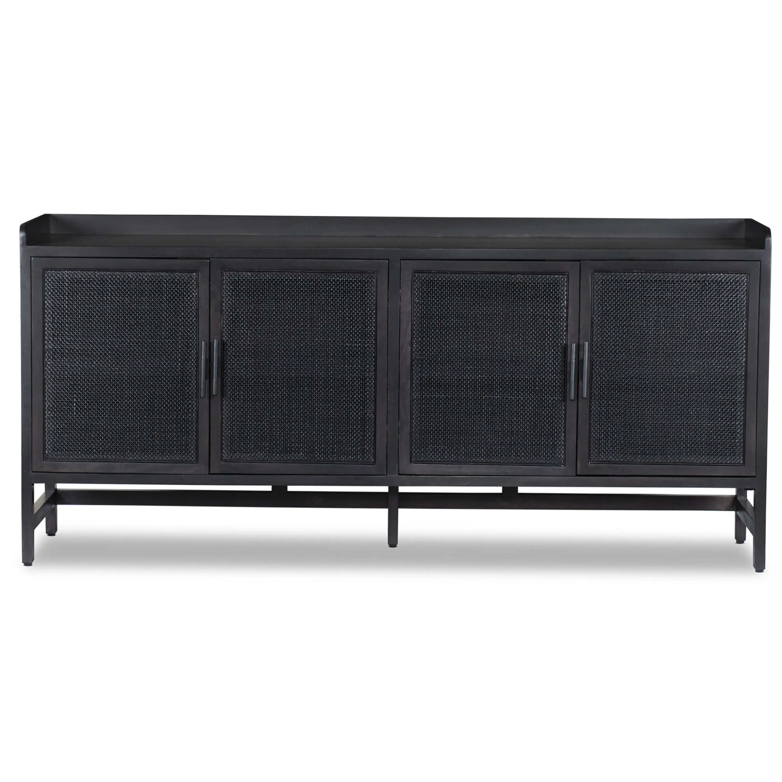 Caprice 72" Sideboard, Black Wash w/Black Cane