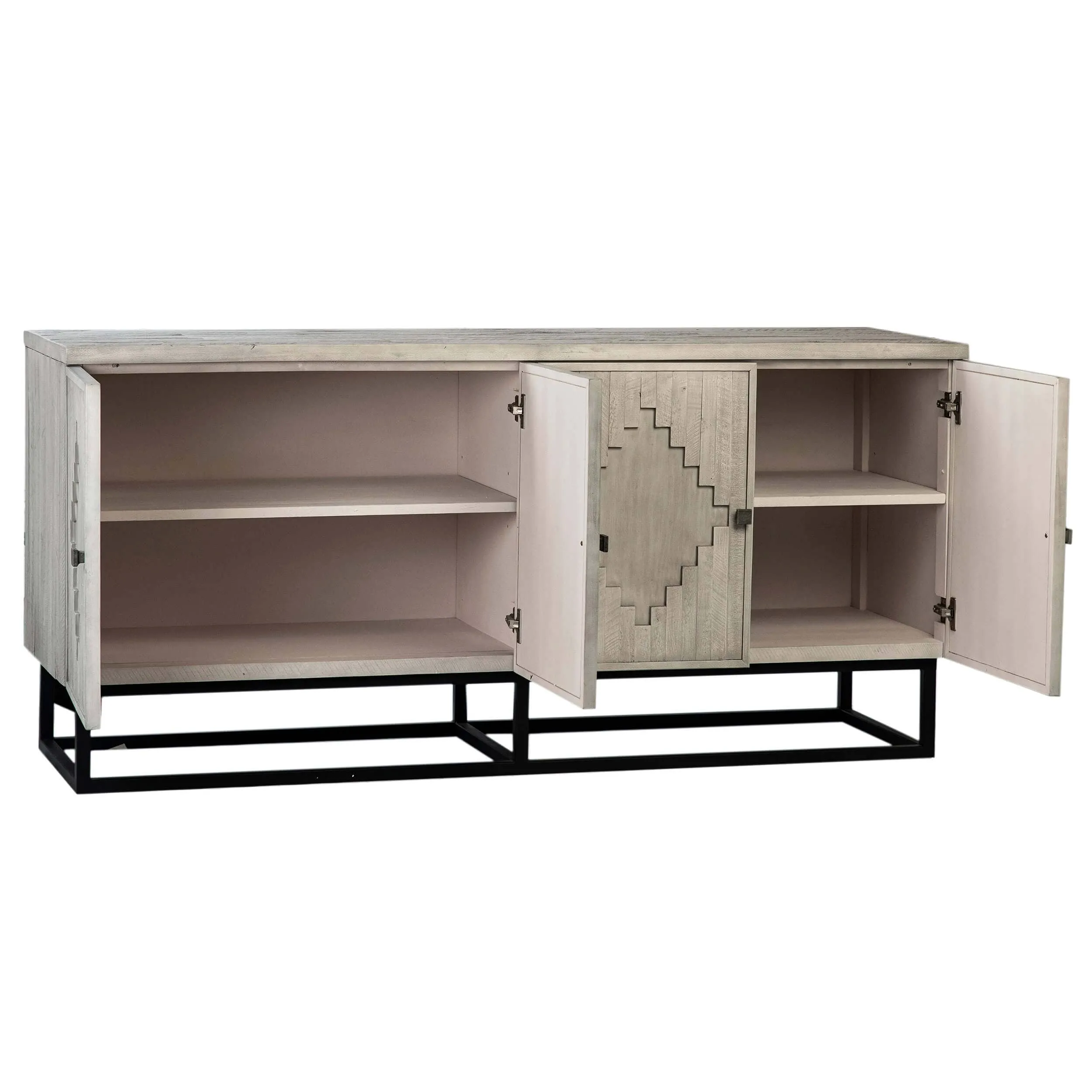 Clancy Sideboard, Light Grey Wash