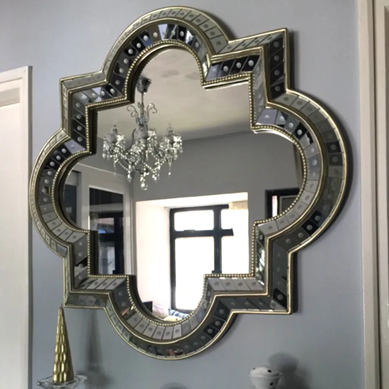 Cloverleaf Art Deco Decorative Wall Mirror